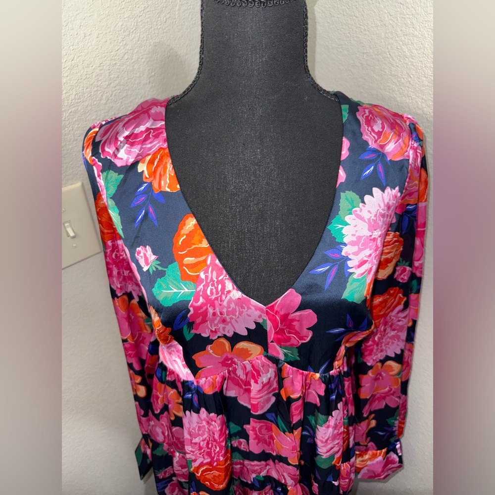 Mi Ami Floral Fairycore Cottagecore Coquette Babydoll Romantic Dress- Medium - Picture 4 of 9